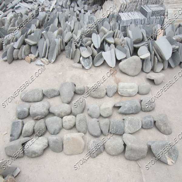 Grey pebble Stone Corner